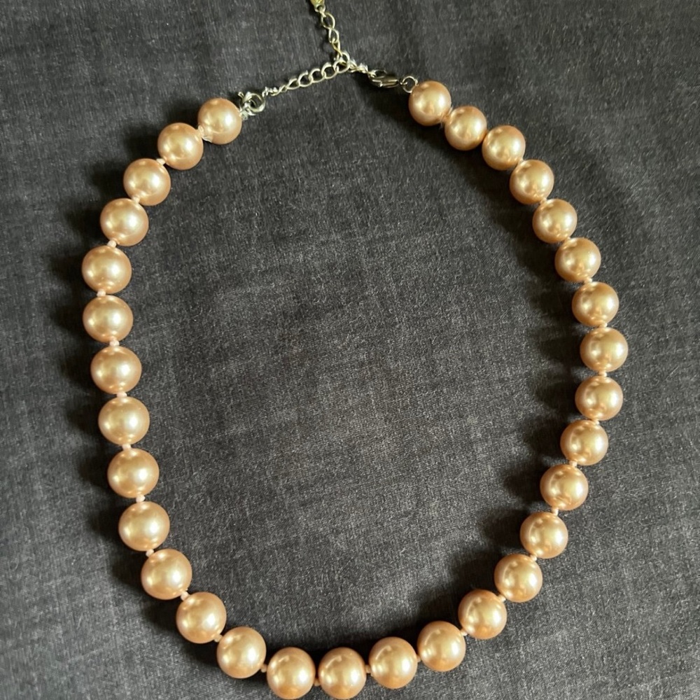 Vintage Monet Faux Pearl Necklace - Picture 2 of 3